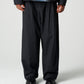 Twin Pleat Poplin Trouser - Black