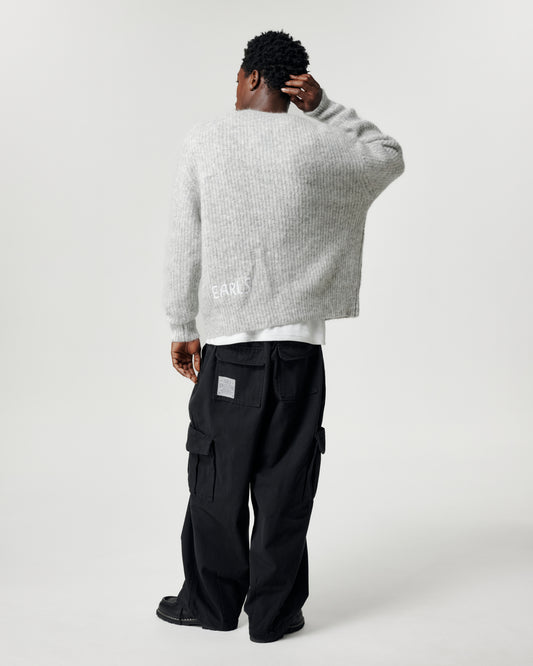 Mohair Knit Crew - Frost Marle