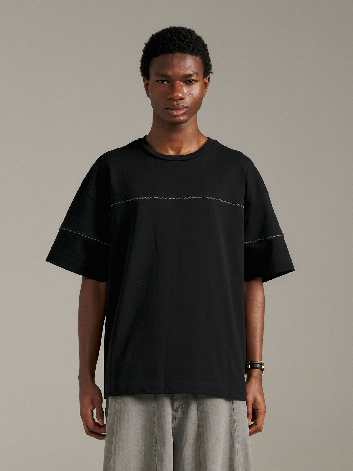 ZigZag Tee - Black/Grey