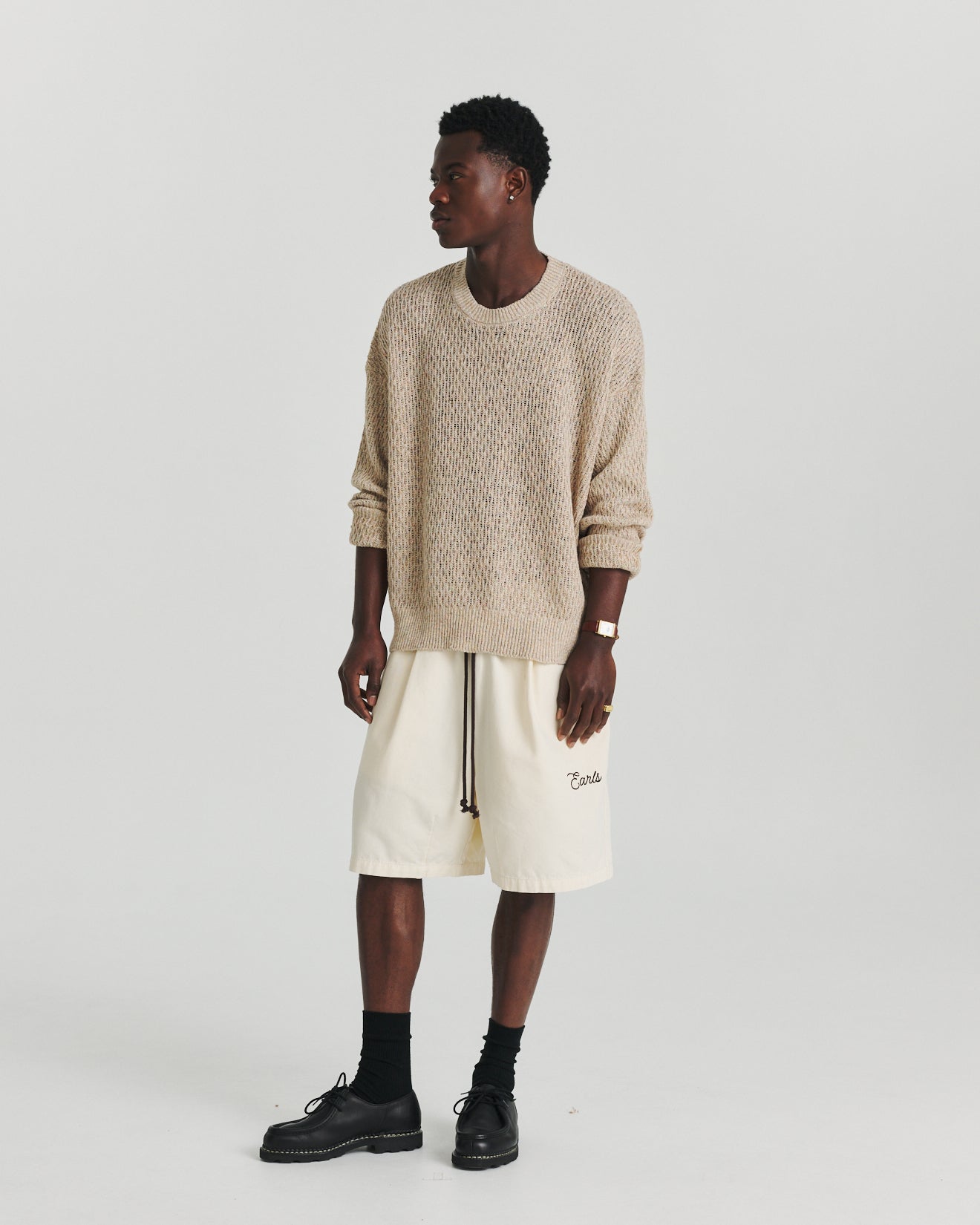 linen knit crews
