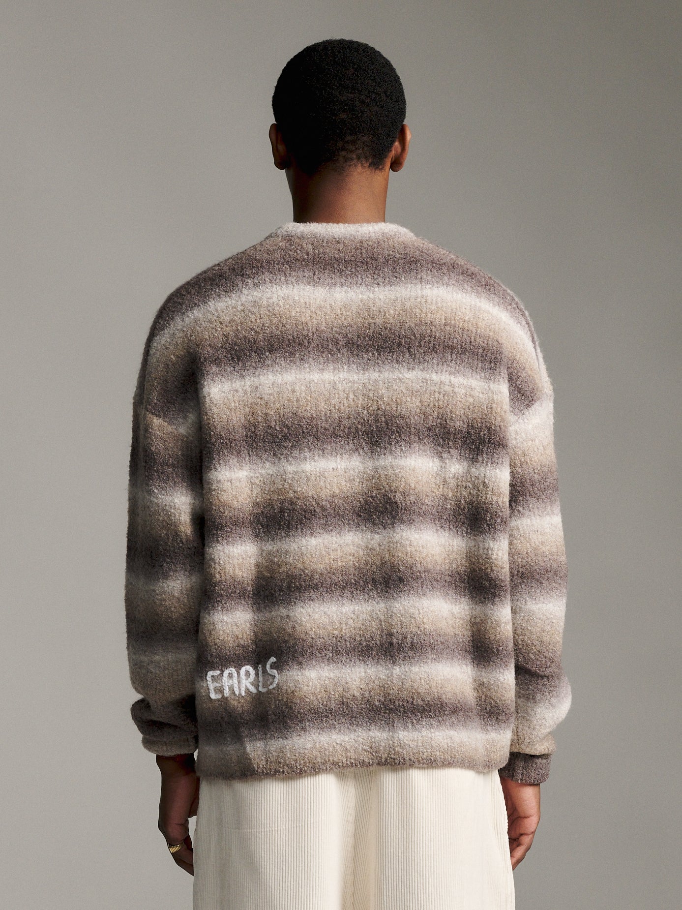 Ombre Knit Crew - Brown
