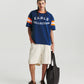 Knit Panel Tee - Blue