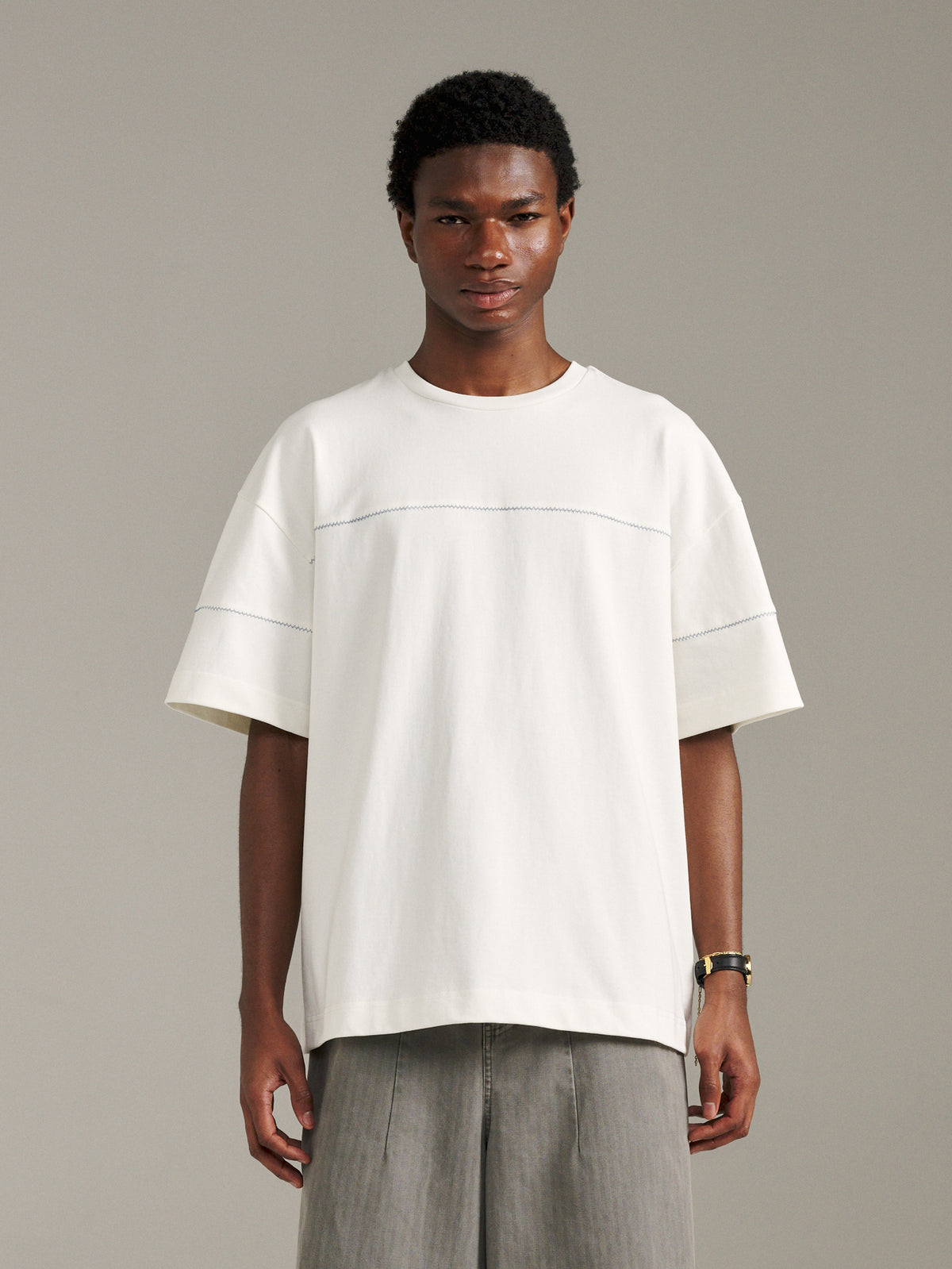 ZigZag Tee - White/Blue