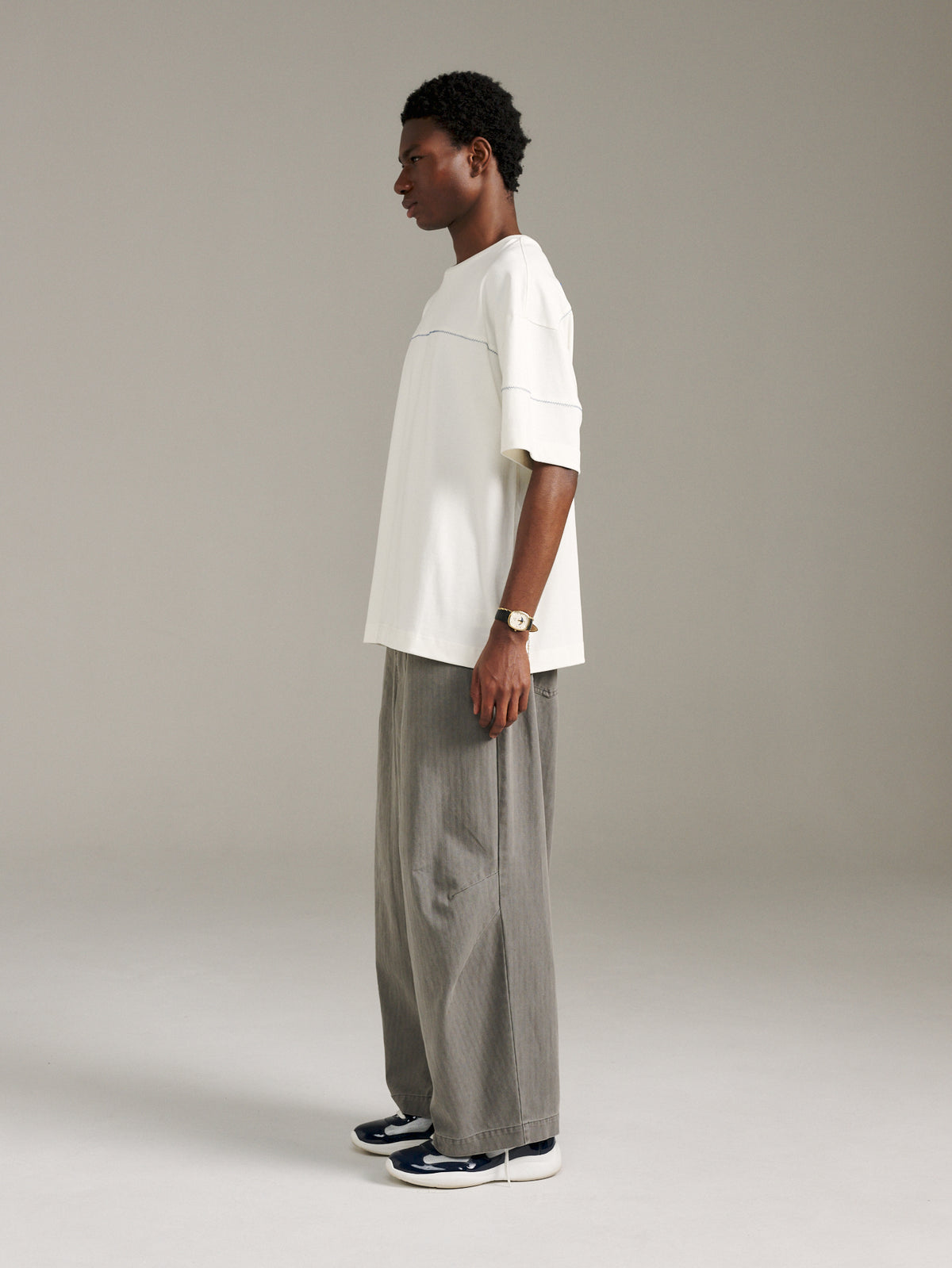 ZigZag Tee - White/Blue