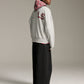 Contrast Zip Hood - Grey Marle