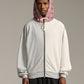 Contrast Zip Hood - Grey Marle