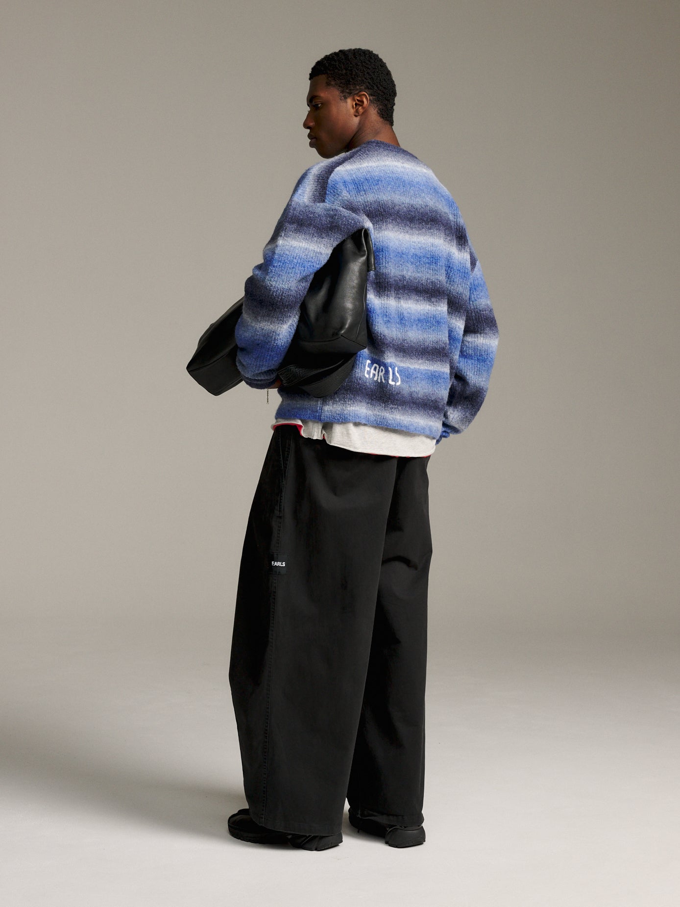 Ombre Knit Crew - Blue