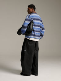 Ombre Knit Crew - Blue