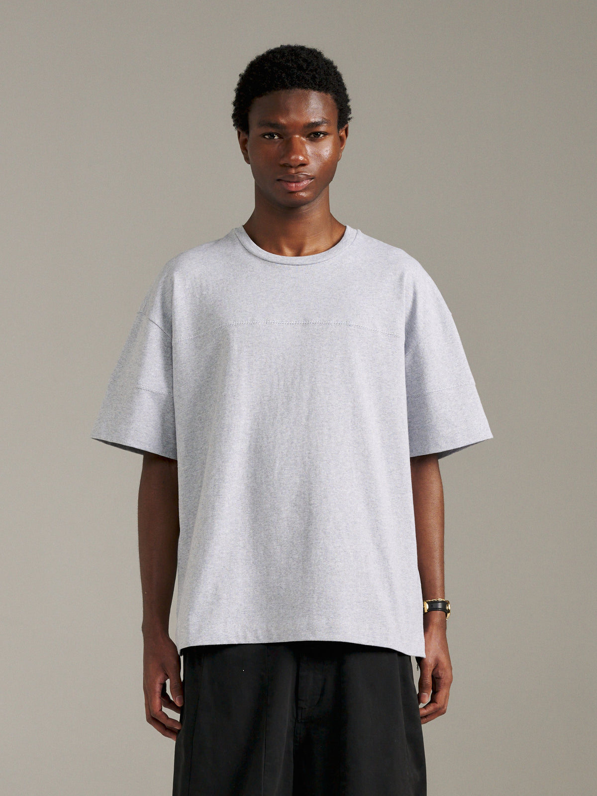 ZigZag Tee - Grey Marle/Green