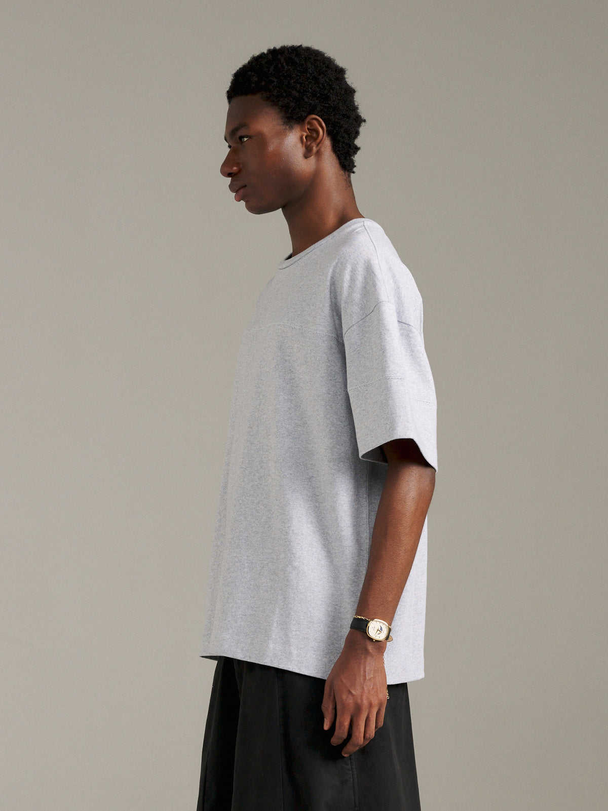 ZigZag Tee - Grey Marle/Green