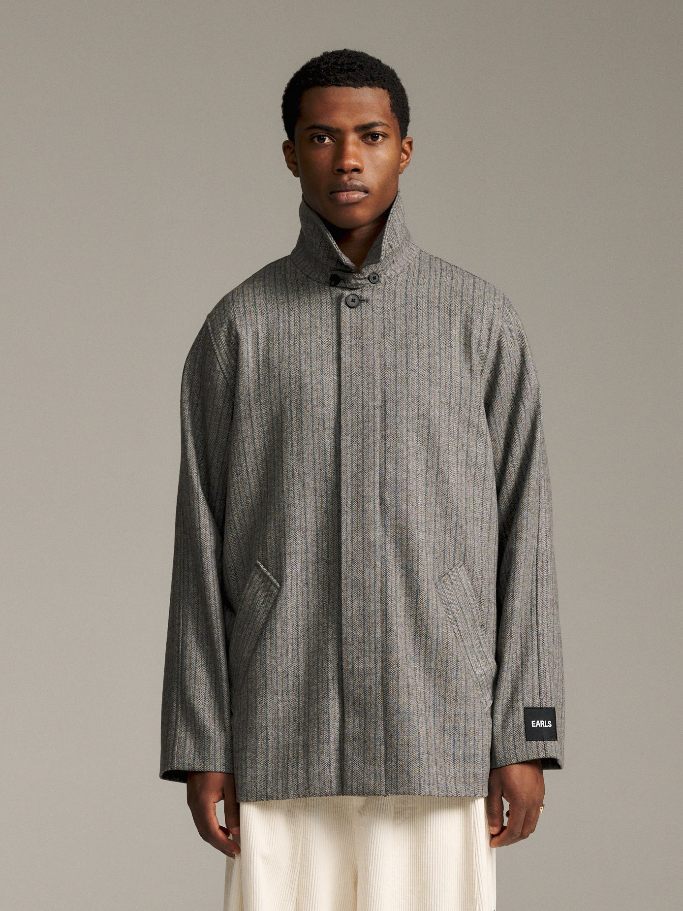 Tweed Overcoat - Grey