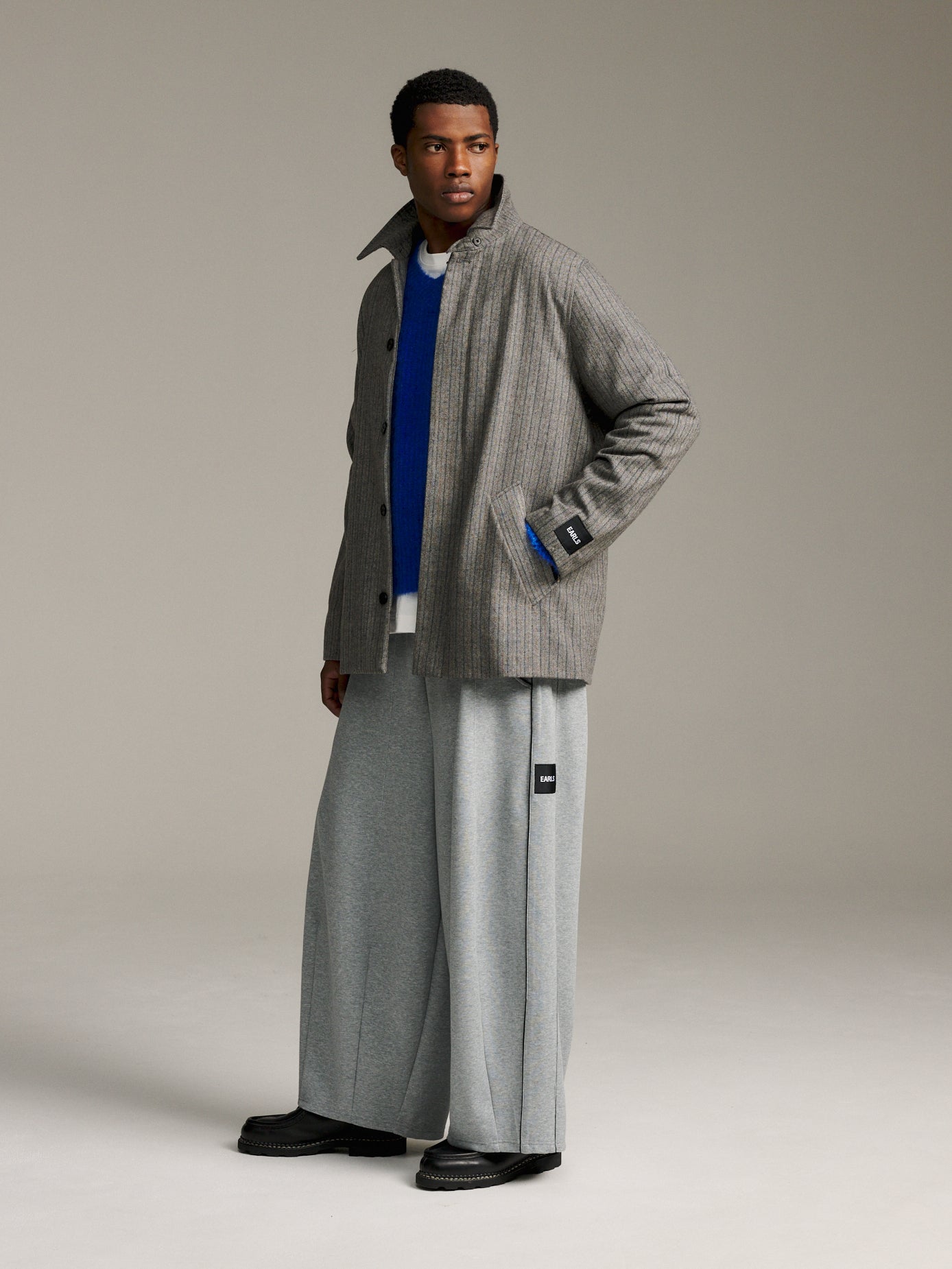 Tweed Overcoat - Grey