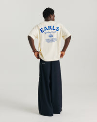 Family Owned Tee - Off White/Blue