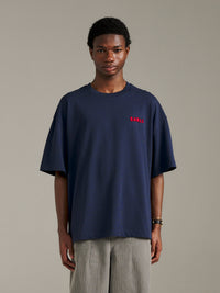 Raised Stitch Tee - Navy