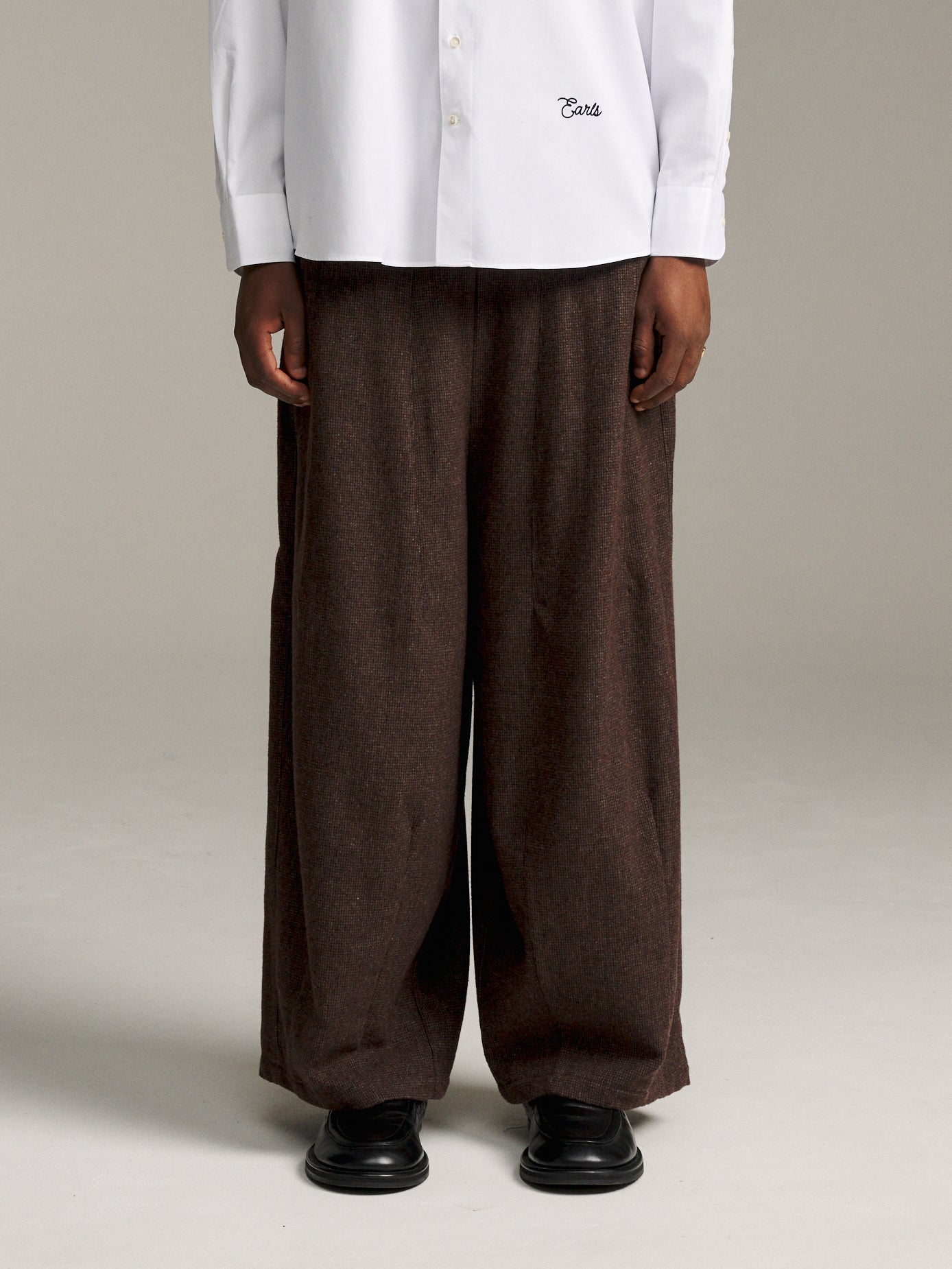 Tweed Relax Pant - Deep Brown