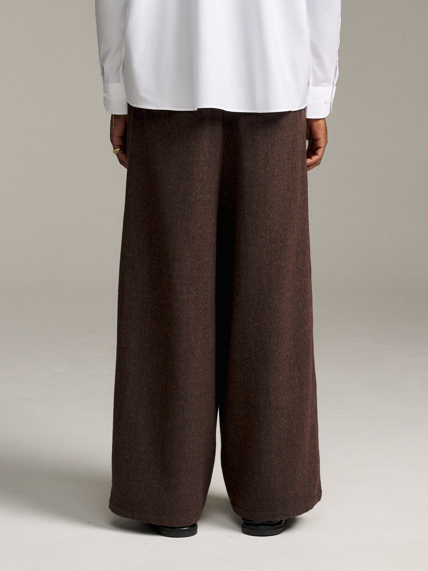 Tweed Relax Pant - Deep Brown