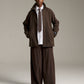 Tweed Relax Pant - Deep Brown