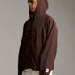 Nylon Zip Hood - Chocolate