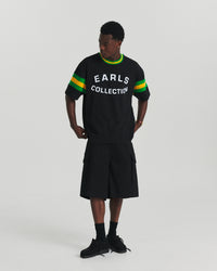 Knit Panel Tee - Black