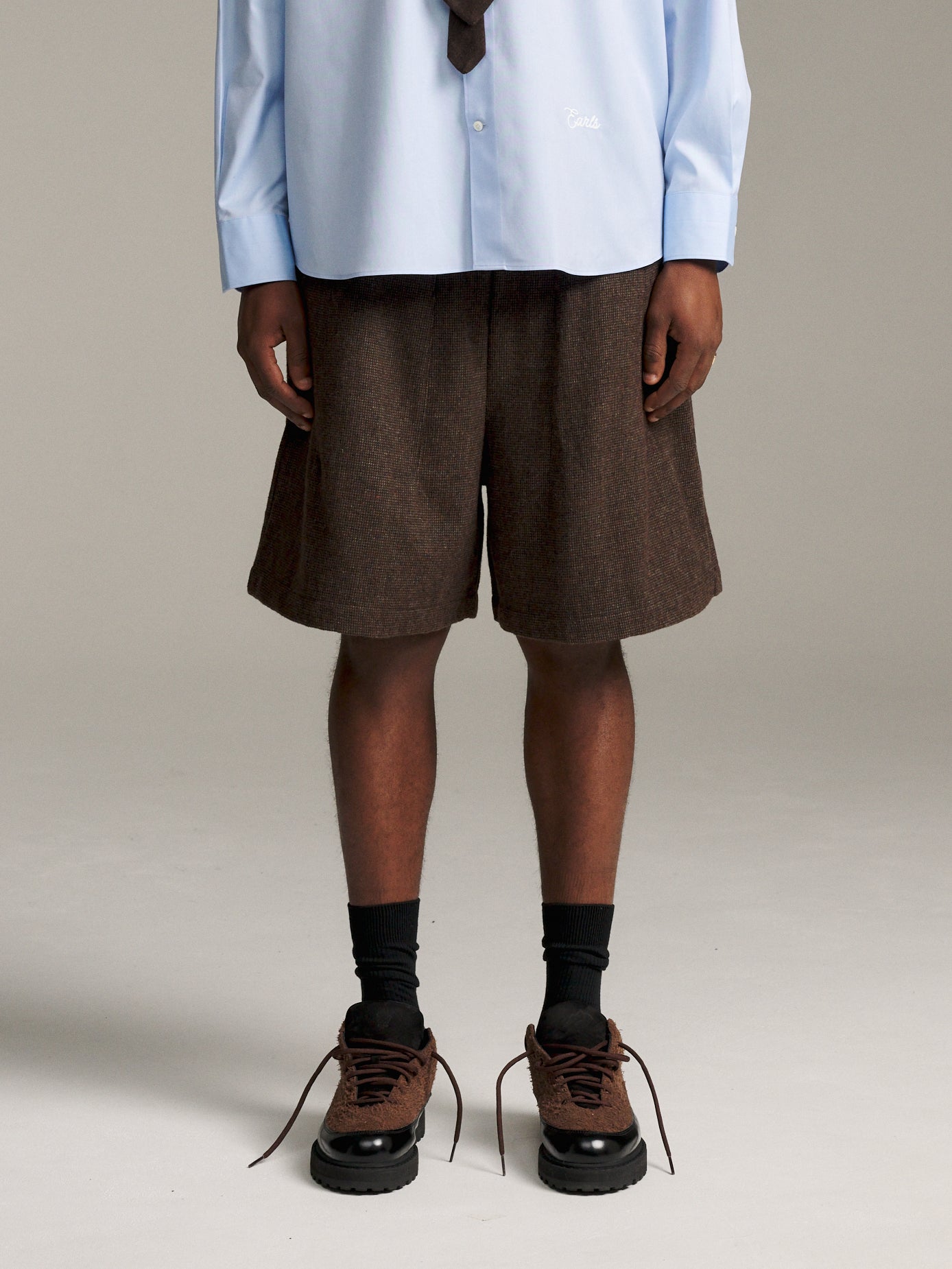Tweed Relax Short - Deep Brown