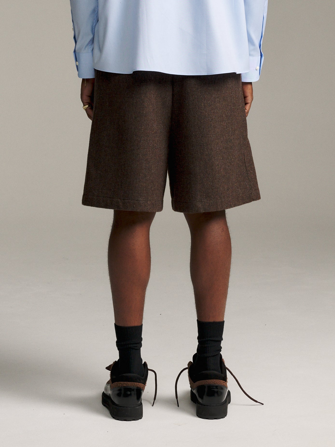 Tweed Relax Short - Deep Brown