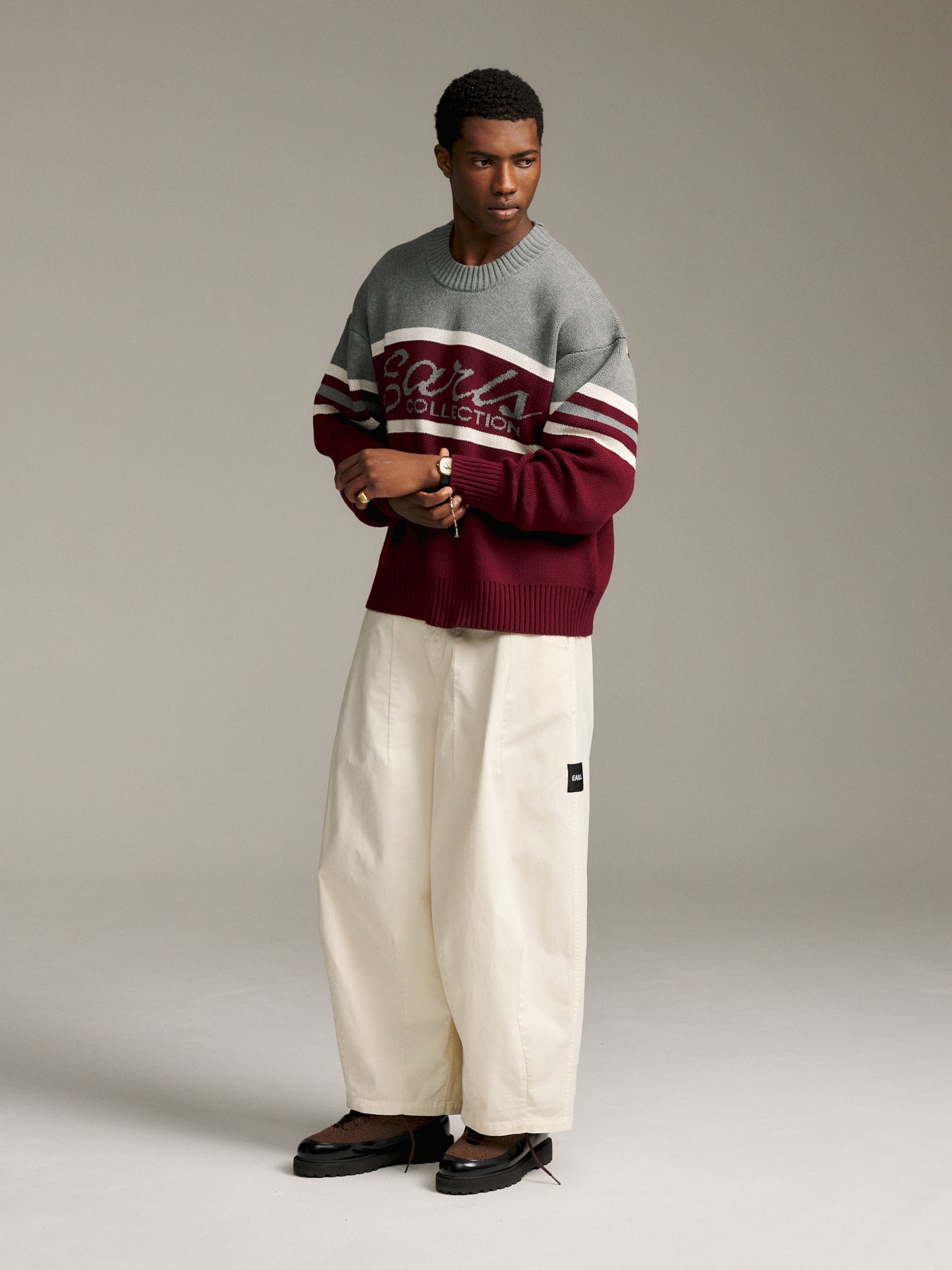 Sideline Intarsia - Burgundy