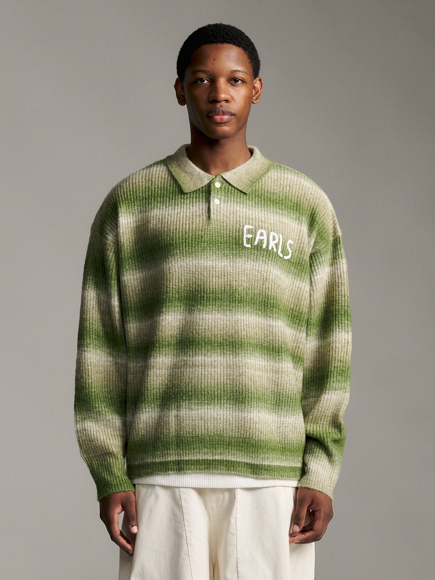 ANW Ombre Knit Polo - Field