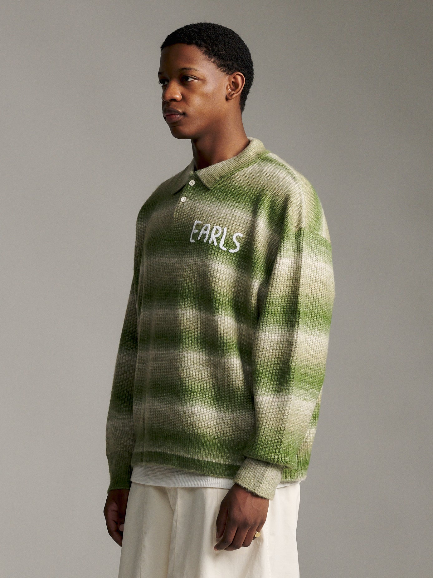 ANW Ombre Knit Polo - Field