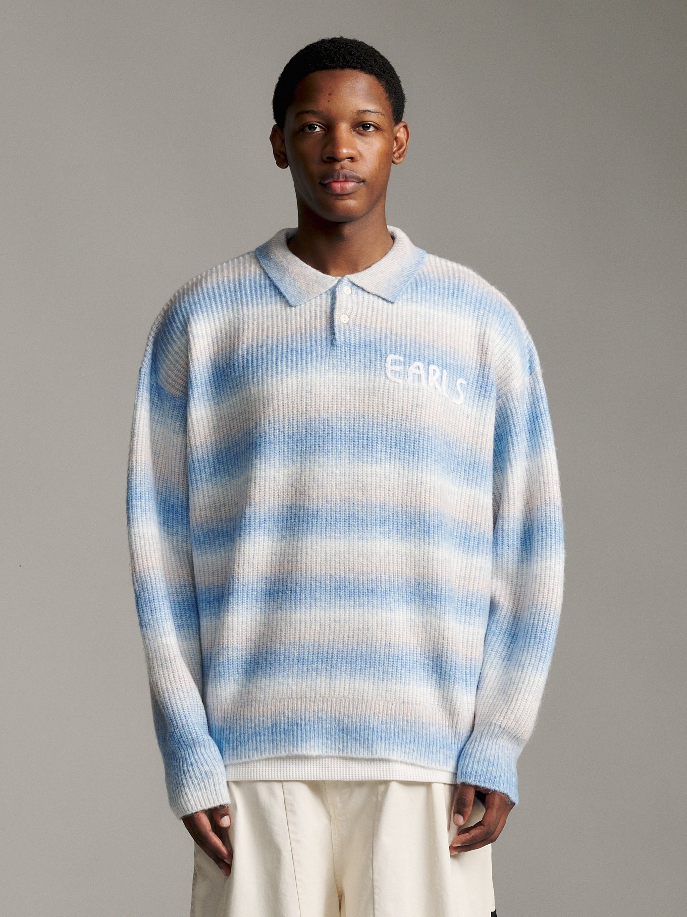 ANW Ombre Knit Polo - Sky