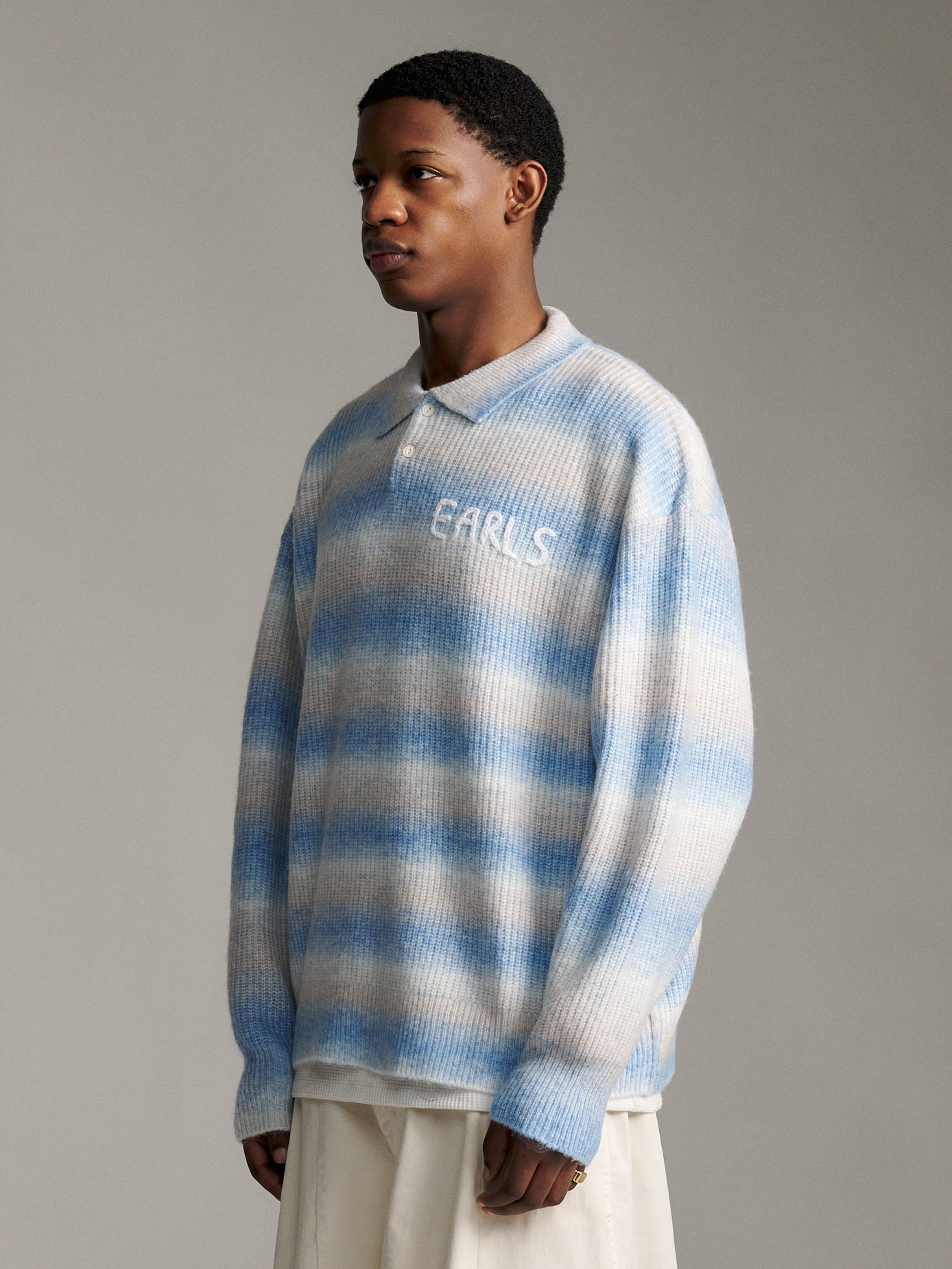 ANW Ombre Knit Polo - Sky