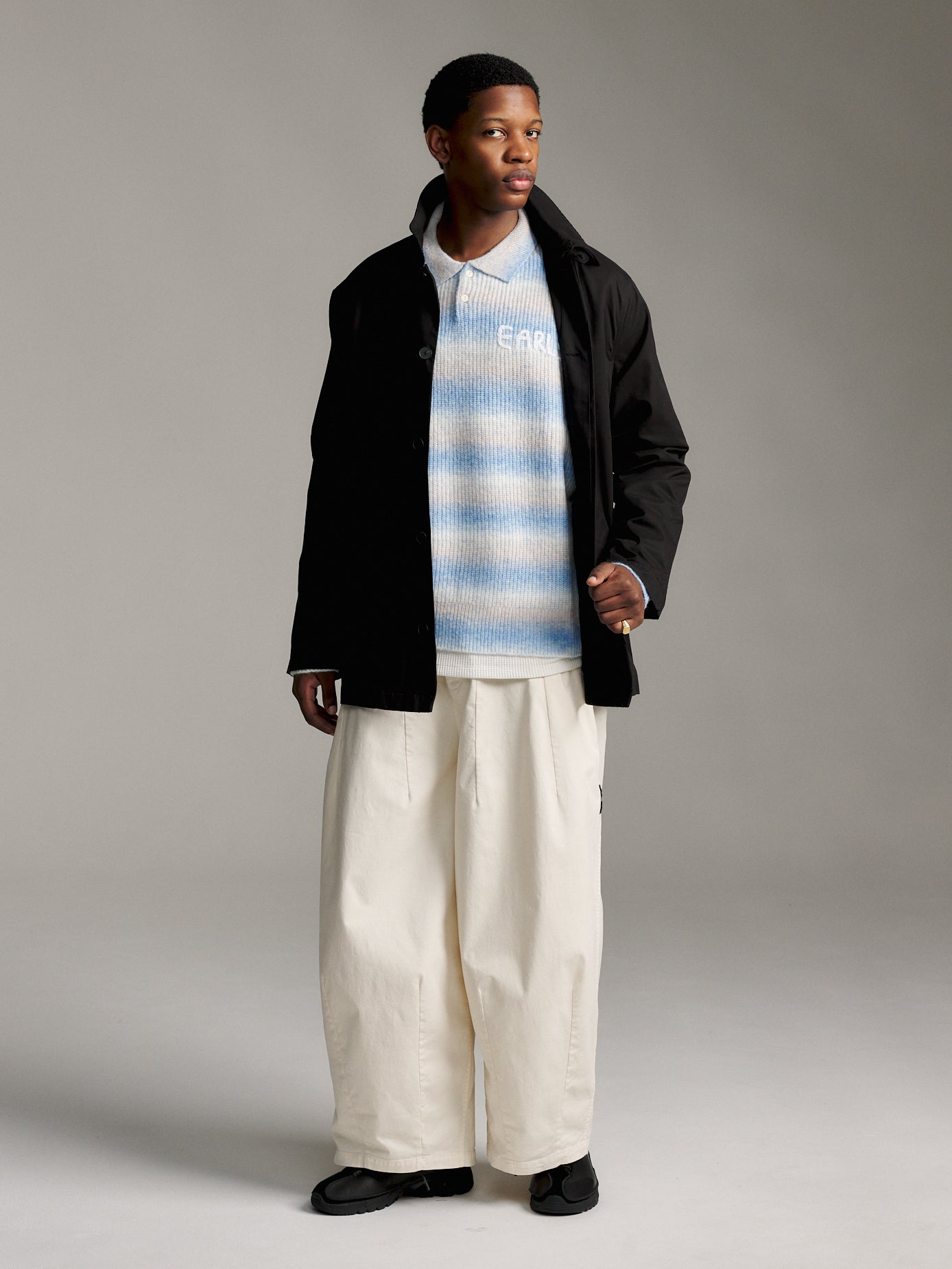 ANW Ombre Knit Polo - Sky