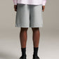 Piped Relax Short - Dark Grey Marle