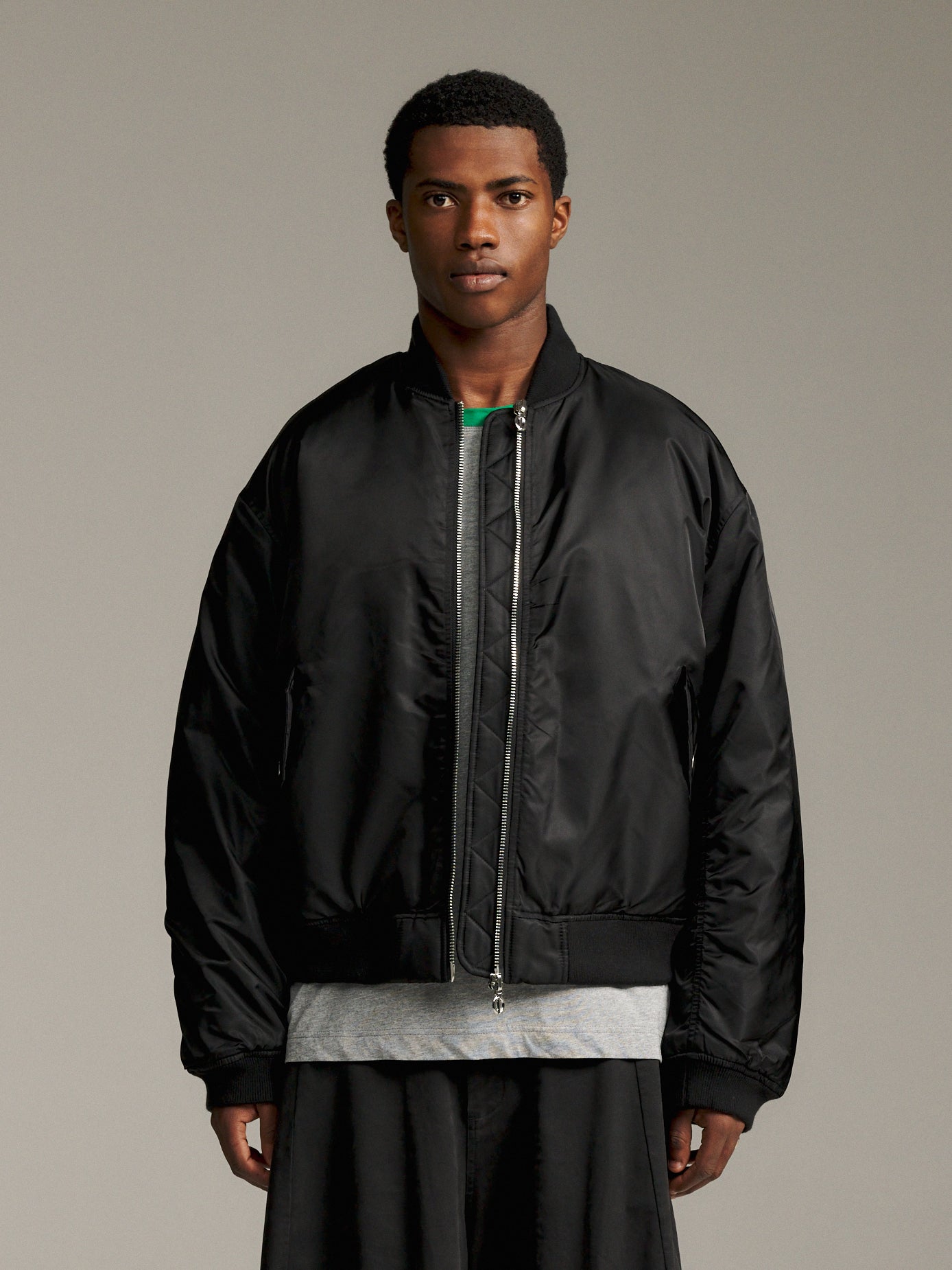 Gathered Bomber - Black/Burnt Orange