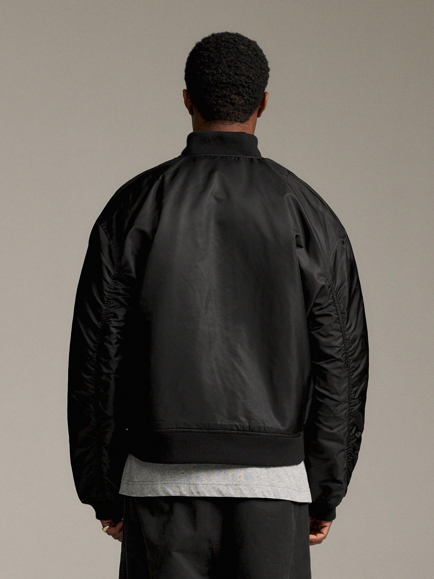 Gathered Bomber - Black/Burnt Orange
