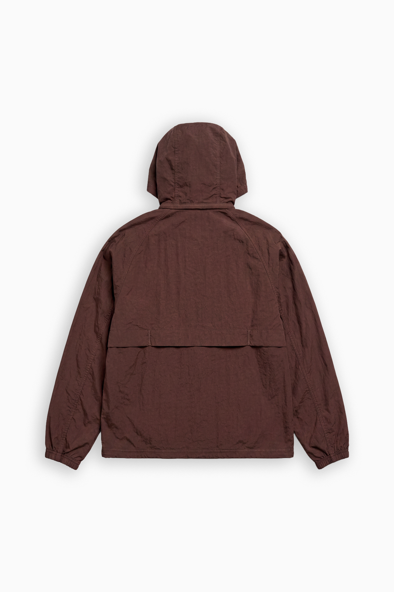 Nylon Zip Hood - Chocolate