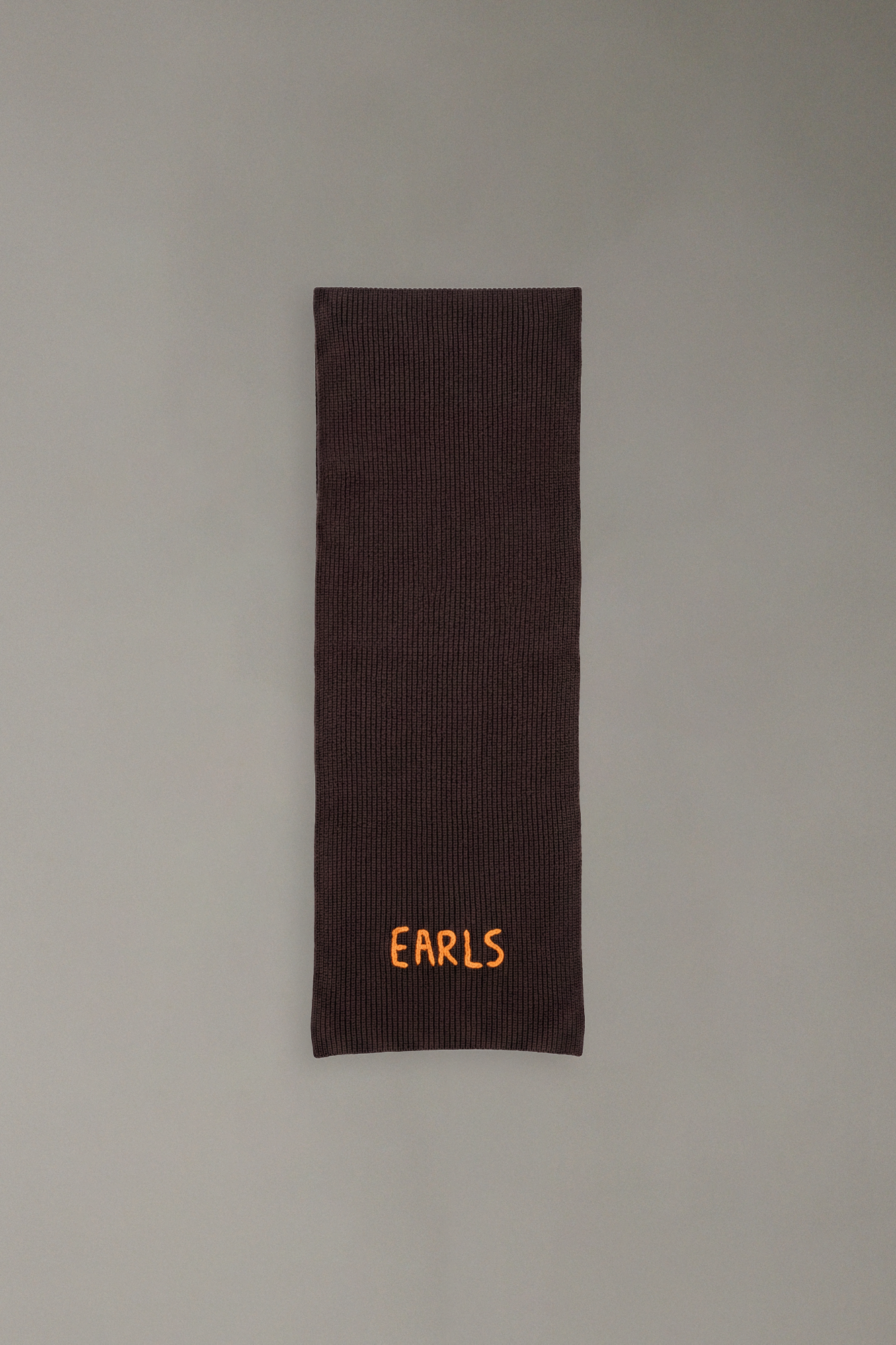 Sleek Knit Scarf - Brown/Orange