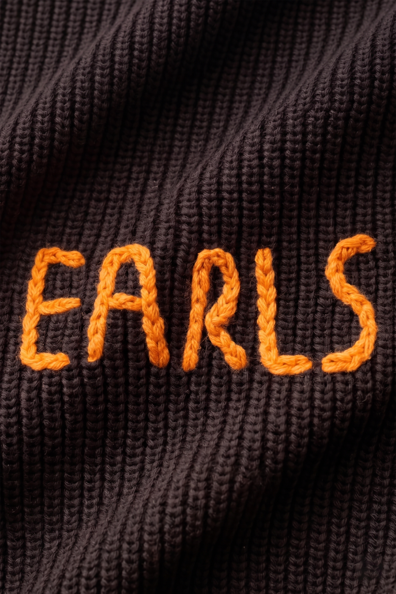 Sleek Knit Scarf - Brown/Orange