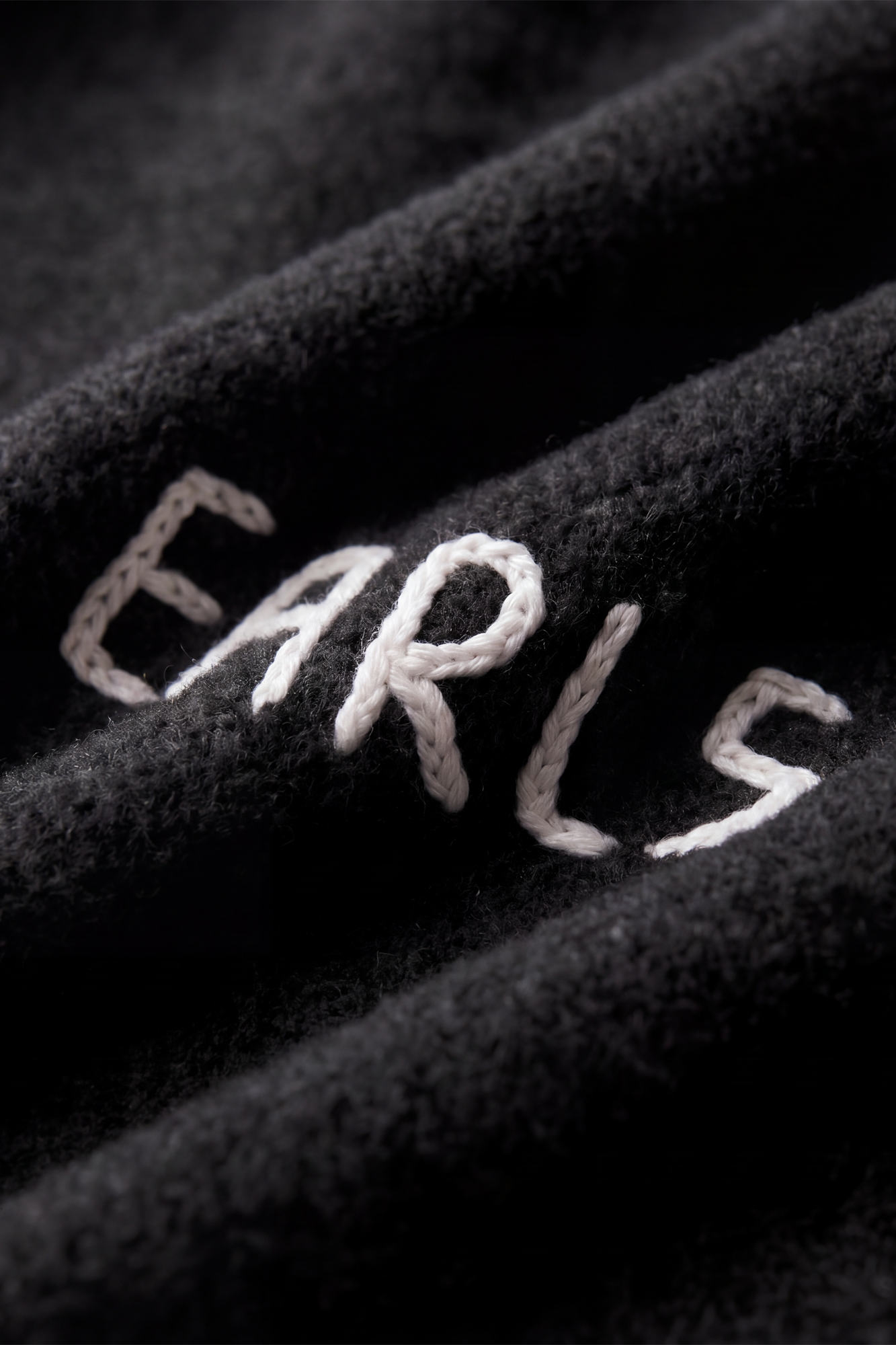 Furry Zip Hood - Black