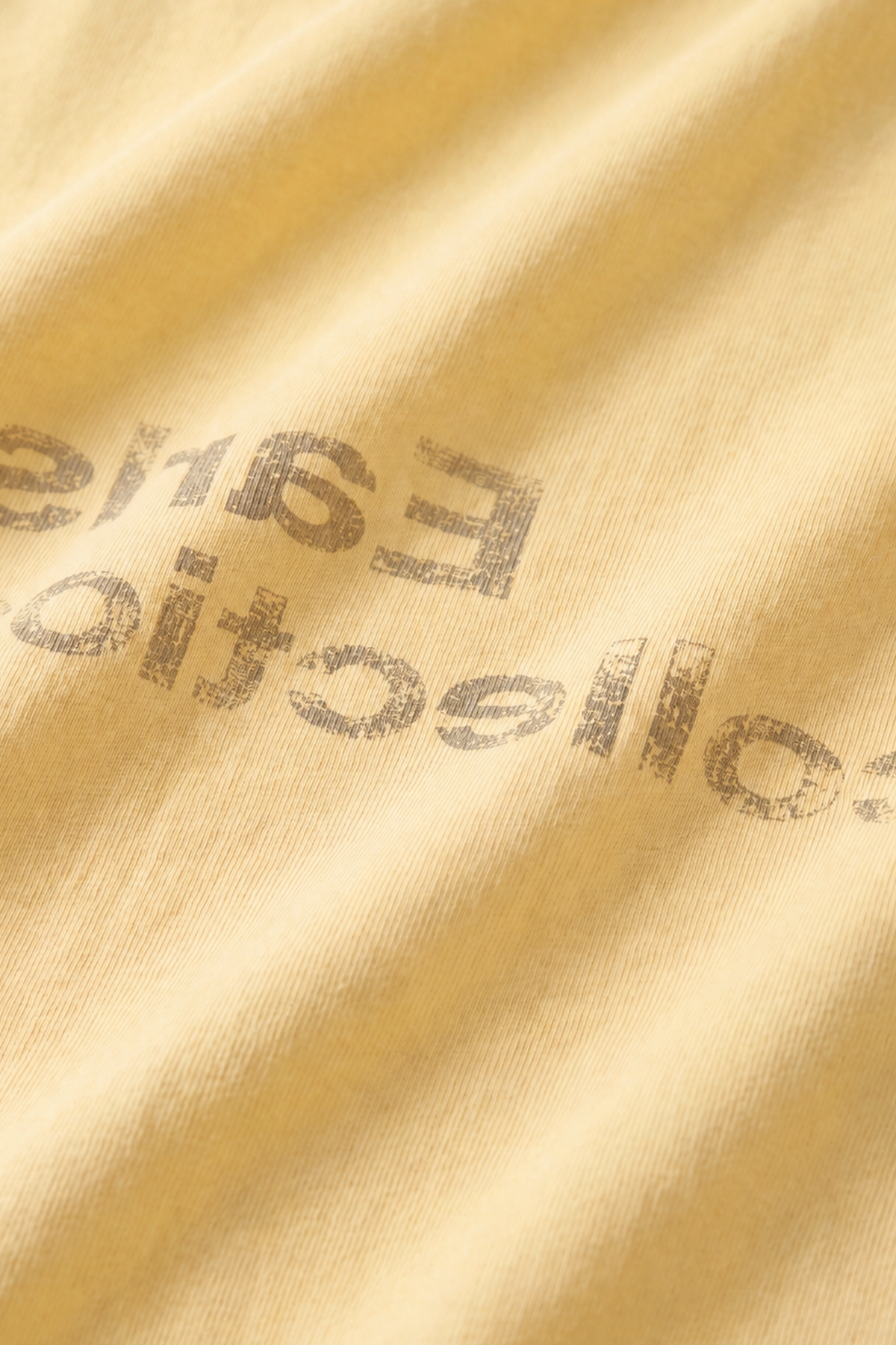 Reverse Logo Tee - Pale Yellow