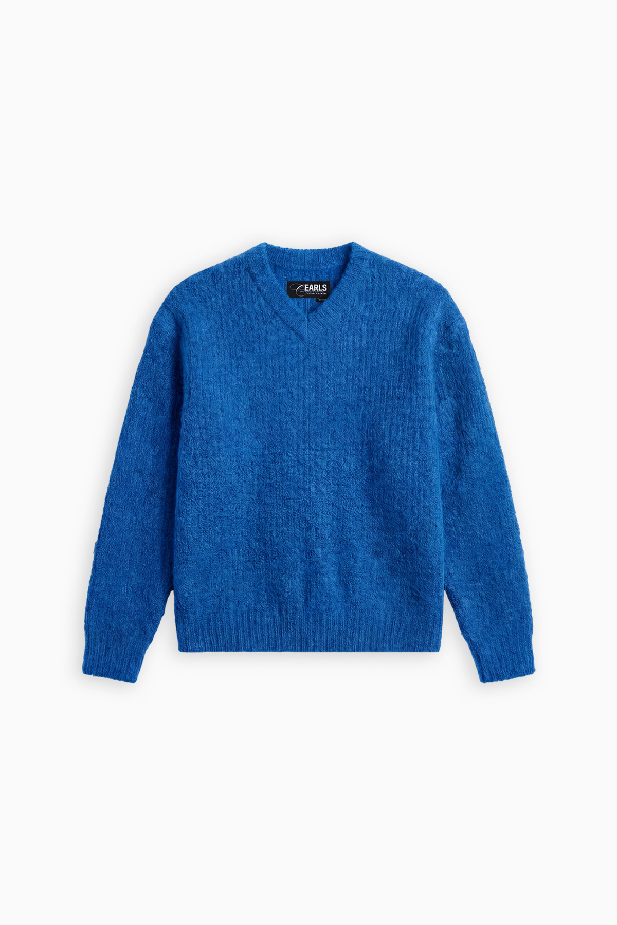 V-Neck Mohair Knit - Cobalt