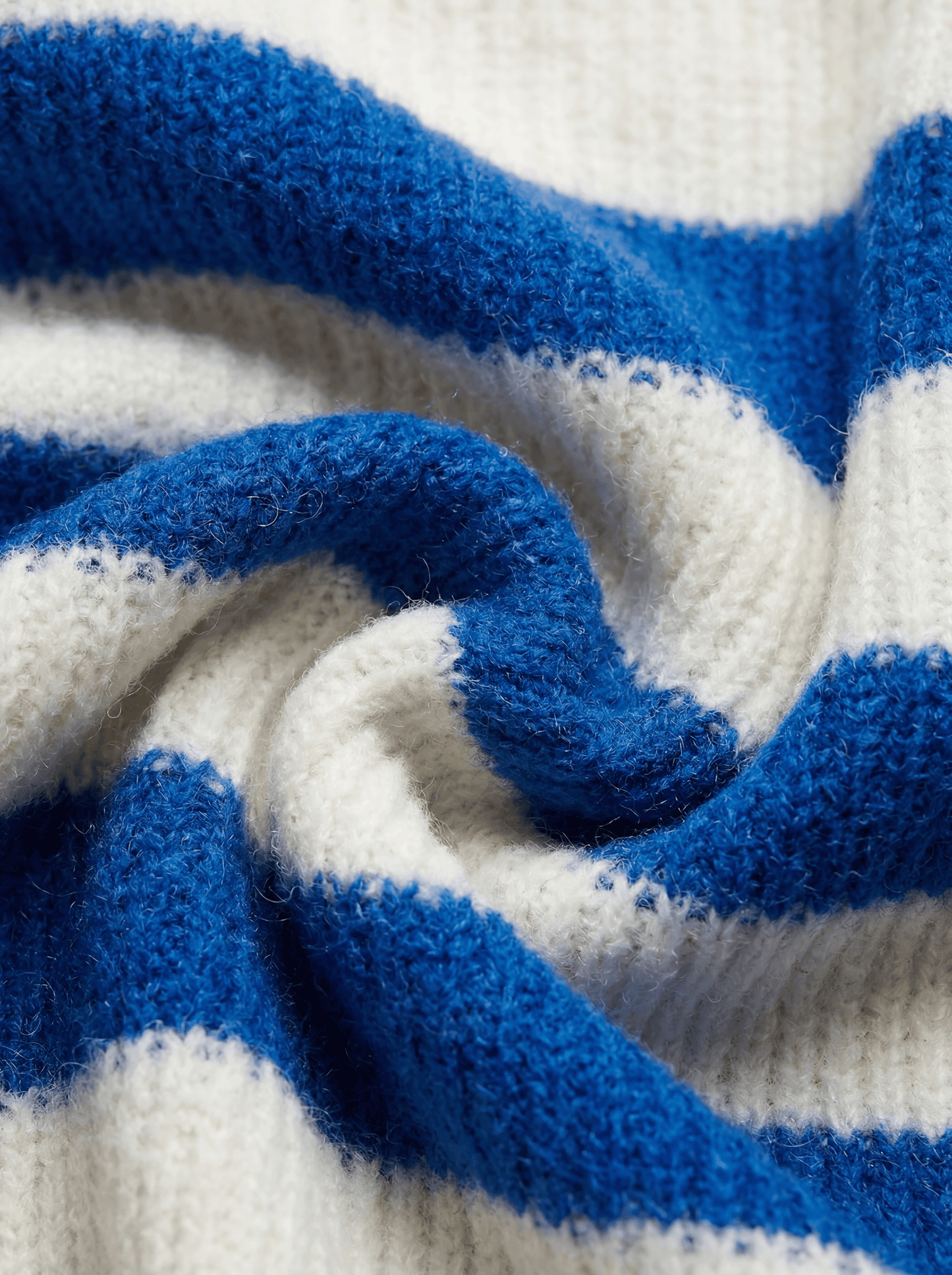 Stripe Mohair Knit - Off White/Blue