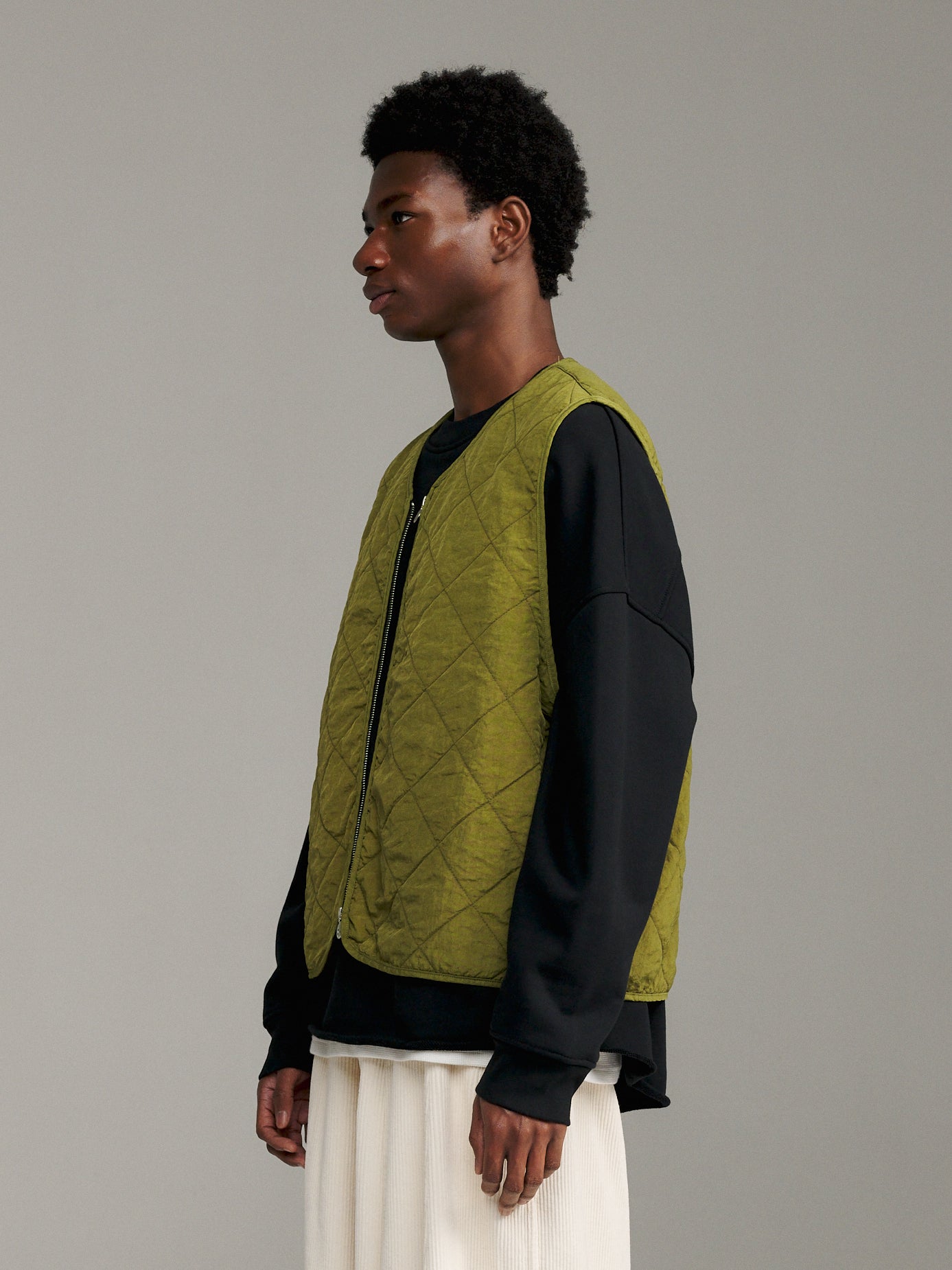 Nylon Gilet - Khaki
