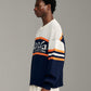Sideline Intarsia - Navy/Orange