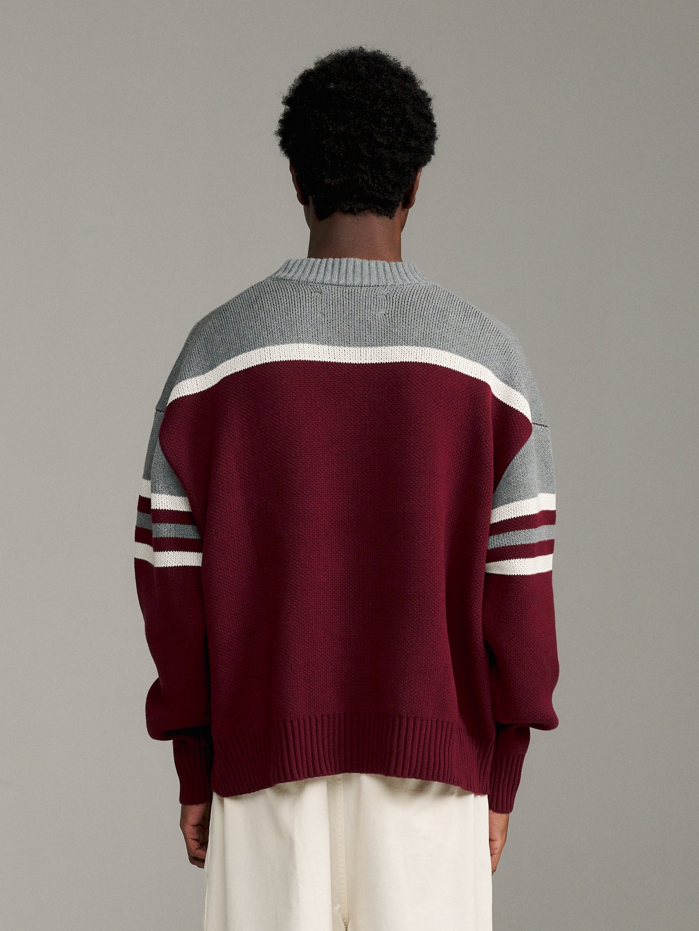 Sideline Intarsia - Burgundy