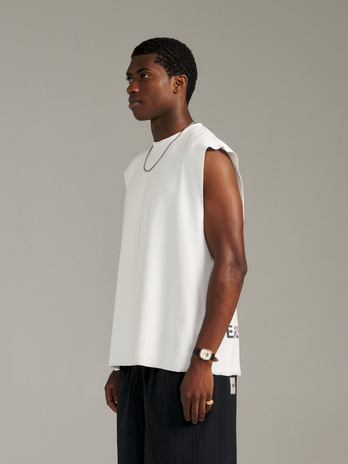 Boxy Rib Tank - White