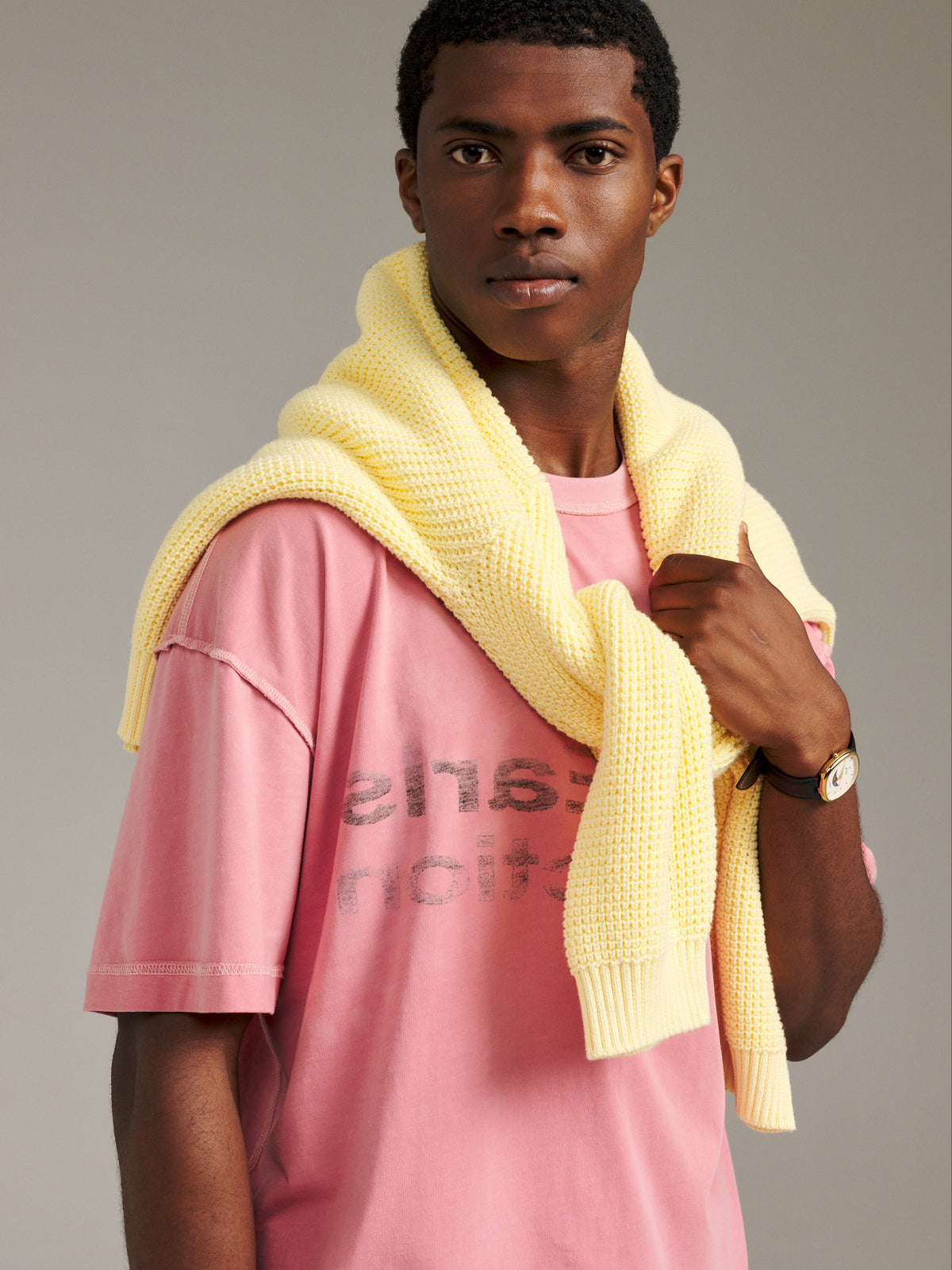 Reverse Logo Tee - Pink Overdye