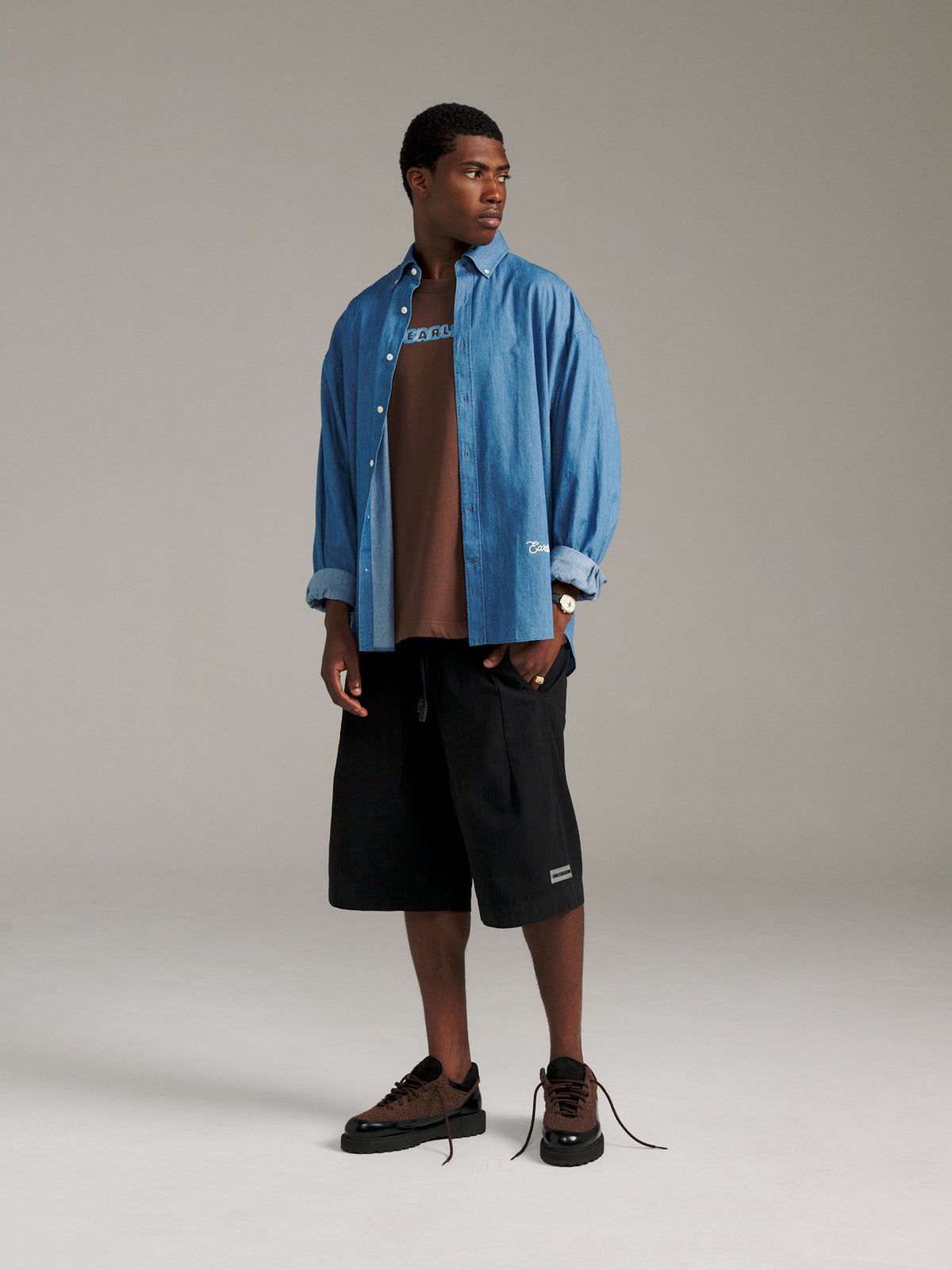 Fine Thread Tee - Brown