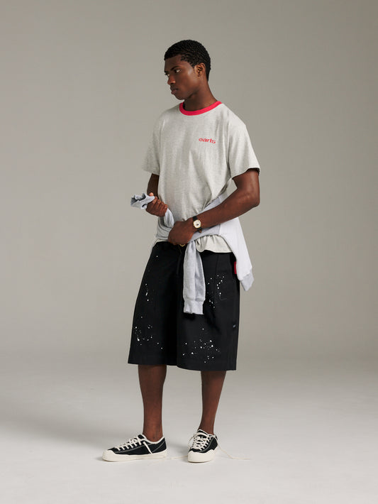 Pennant Tee - Grey/Red