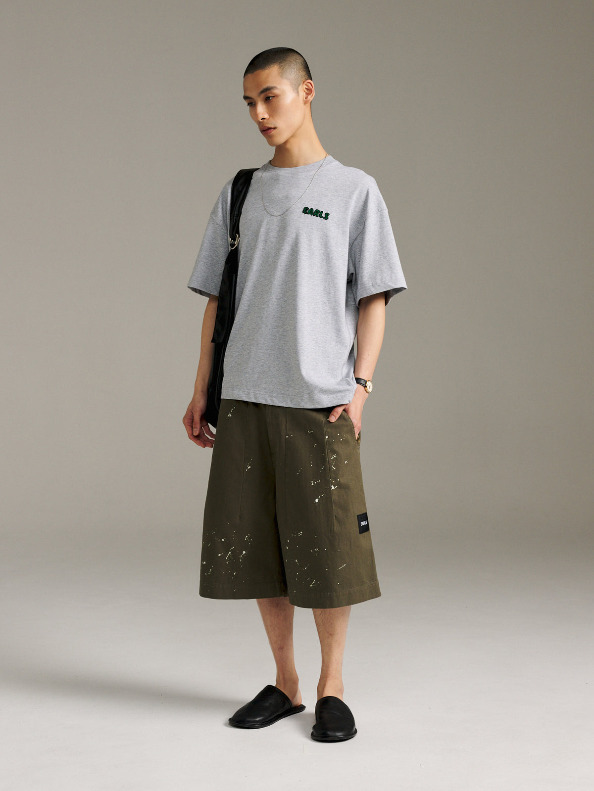 Raised Stitch Tee - Grey Marle