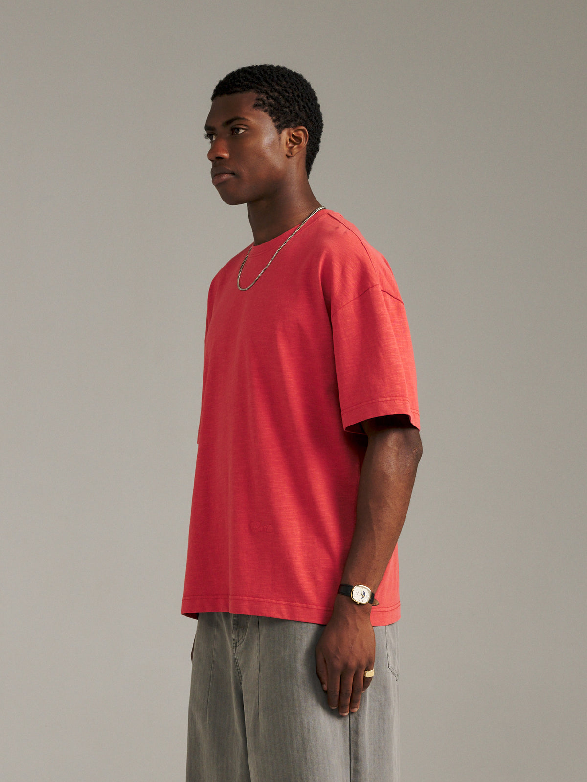 Slub Jersey Tee - Old Red